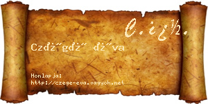 Czégé Éva névjegykártya