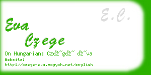 eva czege business card